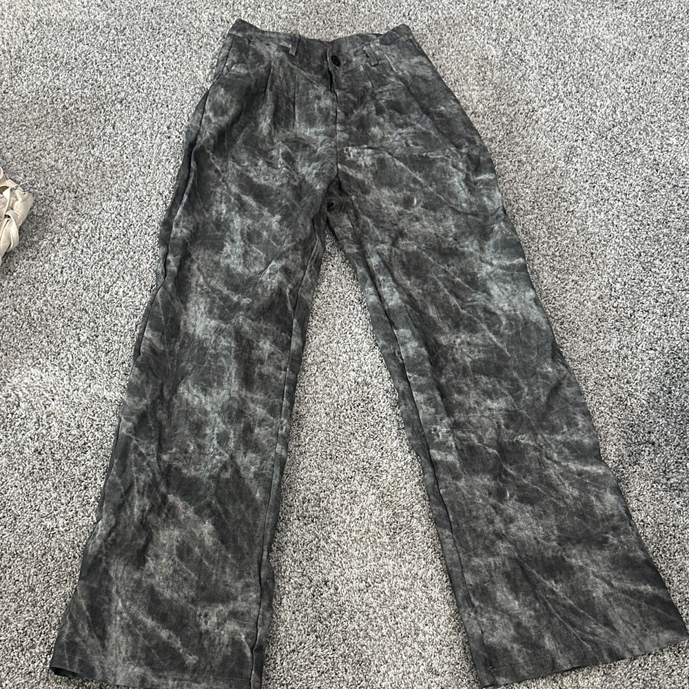Fashion Nova Grey Faux Leather Pant